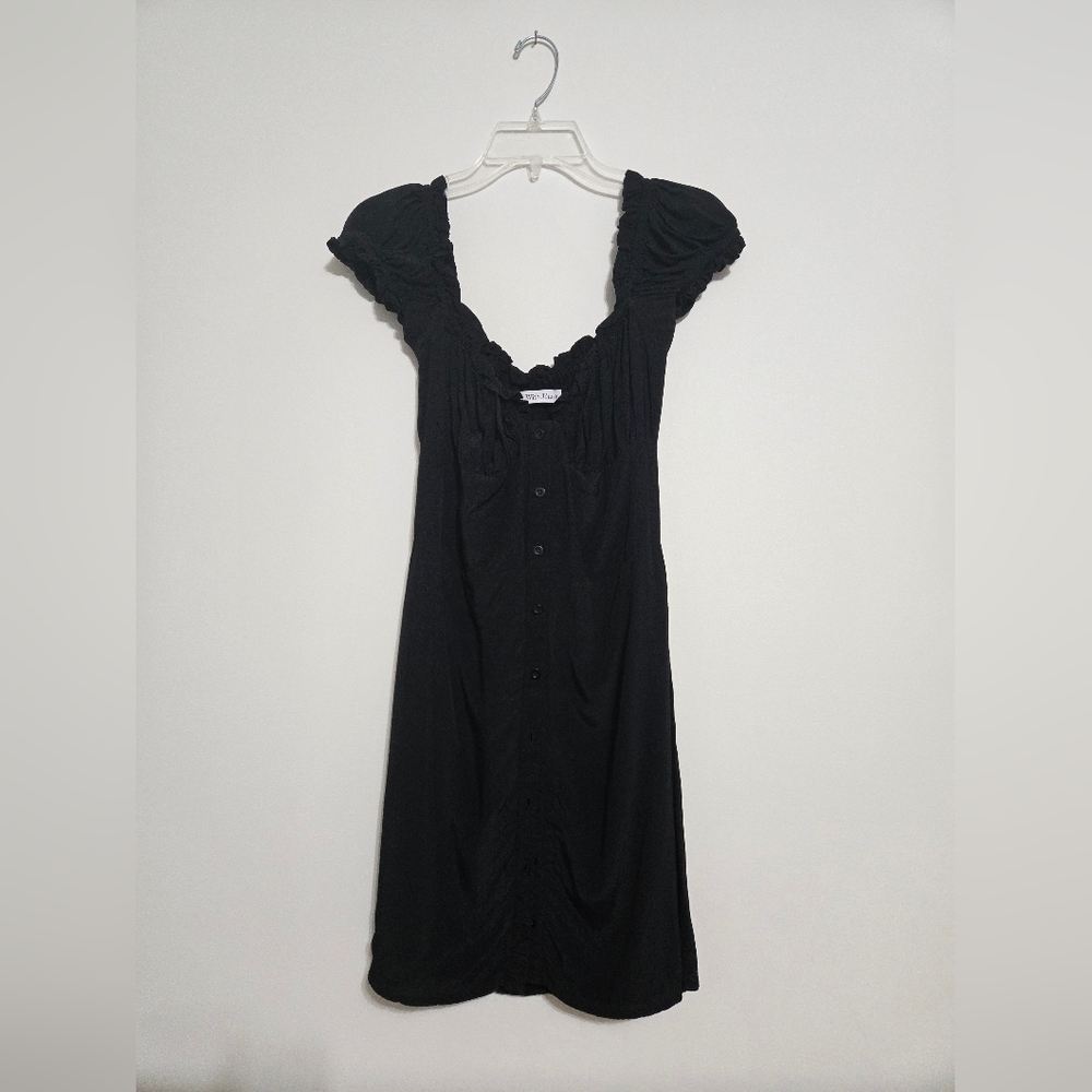 With Jean Black Dress